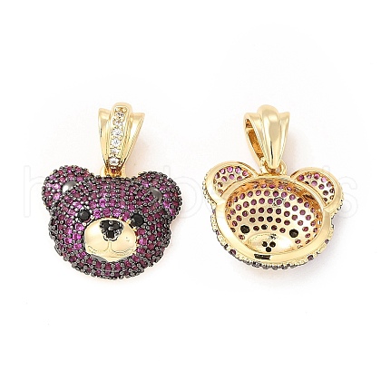 Brass Micro Pave Cubic Zirconia Pendant KK-H441-01A-G-1