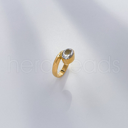 304 Stainless Steel with Cubic Zirconia Finger Rings FS-WG3D7B4-01-1