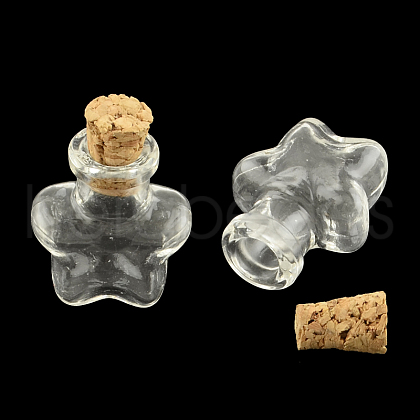 Star Glass Bottle for Bead Containers X1-AJEW-R045-08-1