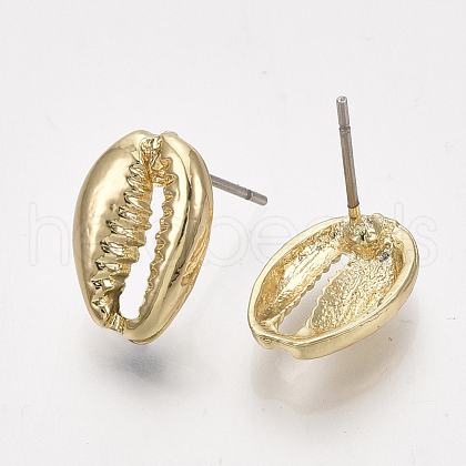 Alloy Stud Earrings X-PALLOY-S125-038-1