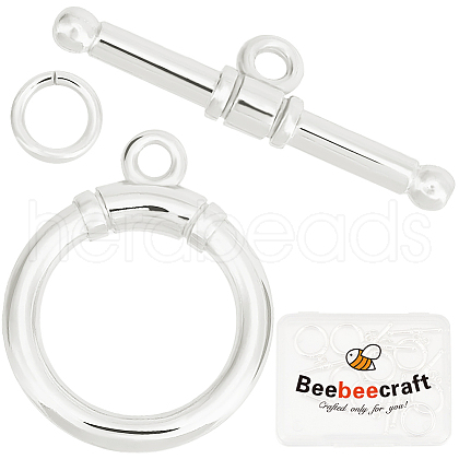 Beebeecraft 15Pcs Brass Toggle Clasps KK-BBC0016-72-1