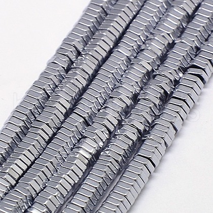 Electroplate Non-magnetic Synthetic Hematite Beads Strands G-J165-4mm-08-1
