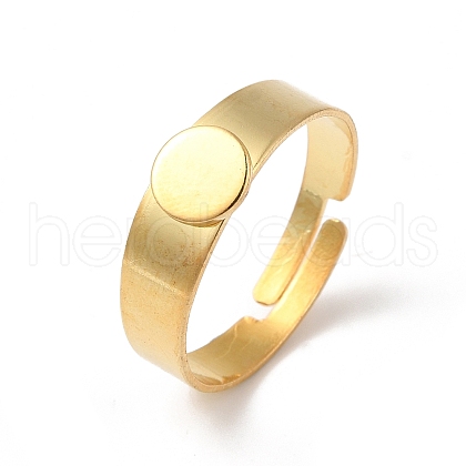 Adjustable 304 Stainless Steel Finger Rings Components STAS-F149-21G-C-1
