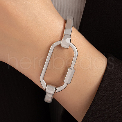 Oval Alloy Cuff Bangles for Women WG73EA3-15-1