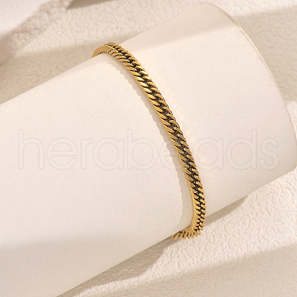 304 Stainless Steel Curb Chain Bracelets for Women PI2985-5-1