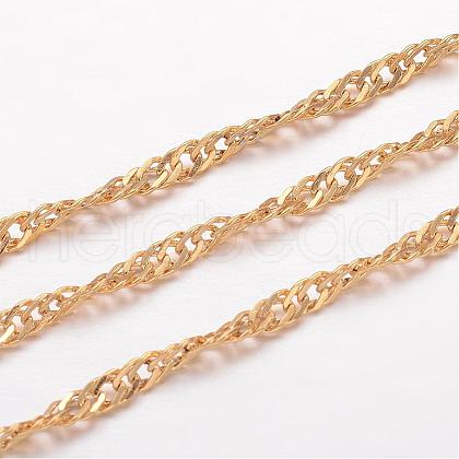 Ion Plating(IP) 304 Stainless Steel Singapore Chains CHS-K004-14G-0.3mm-1