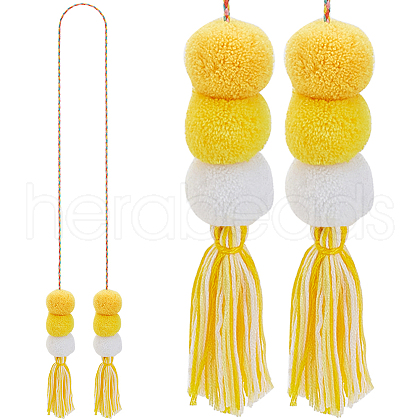 Polyester Tassel Pendant Decoration HJEW-WH20003-04A-03-1