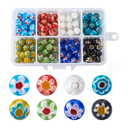 Craftdady Handmade Millefiori Lampwork Beads LK-CD0001-001-1