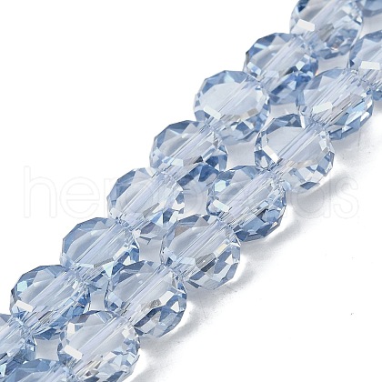 Electroplate Glass Beads Strands EGLA-L045-G-PL03-1