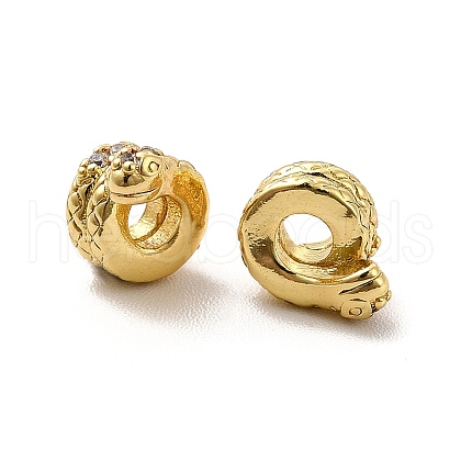 Rack Plating Brass Micro Pave Cubic Zirconia Beads KK-C010-20G-1