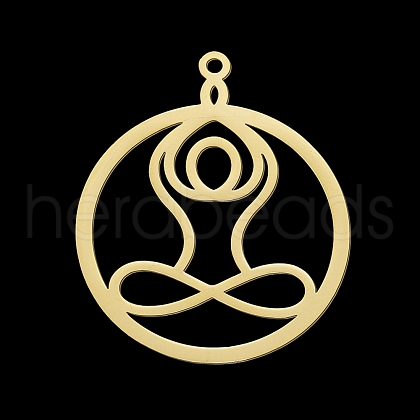 201 Stainless Steel Pendants STAS-T056-LA317-2-1