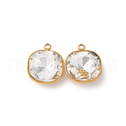 Ion Plating(IP) 304 Stainless Steel Rhinestone Pendants STAS-B090-01G-05-1