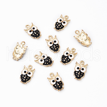 10Pcs Alloy Enamel Pendants ENAM-YW0004-58A-1