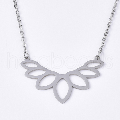 Non-Tarnish 201 Stainless Steel Pendant Necklaces NJEW-T009-JN063-1-40-1