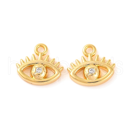 Brass Micro Pave Cubic Zirconia Pendants KK-U017-08A-G-1
