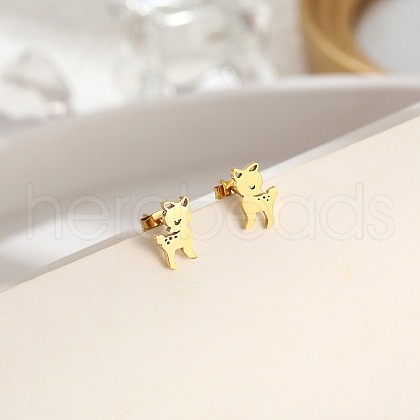 304 Stainless Steel Stud Earrings for Women DL2638-1-1