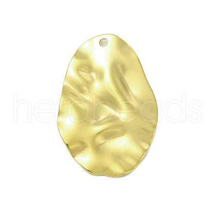 Textured 201 Stainless Steel Pendants STAS-A069-01G-1