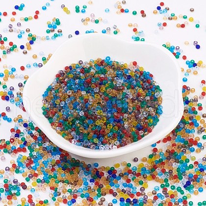 12/0 Grade A Transparent Glass Seed Beads X-SEED-Q006-FM-1