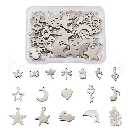 304 Stainless Steel Pendants STAS-TA0002-12P-1