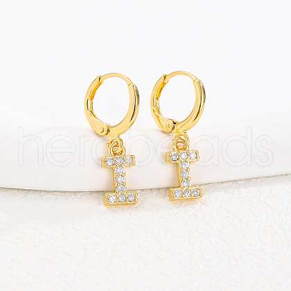 Brass Micro Pave Clear Cubic Zirconia Hoop Earrings FS-WGAF6E5-16-1