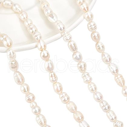  2 Strands Natural Cultured Freshwater Pearl Beads Strands PEAR-NB0001-10-1