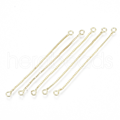 Brass Box Chain Tassel Links Connectors X-KK-R129-05G-1