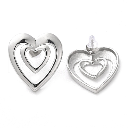 Non-Tarnish 304 Stainless Steel Stud Earrings EJEW-D104-03P-1