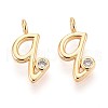 Brass Micro Pave Cubic Zirconia Charms KK-N263-97G-Q-1