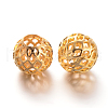 Brass Hollow Beads KK-L129-12G-04-1