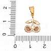 Brass Micro Pave Cubic Zirconia Charms KK-Q096-17G-3