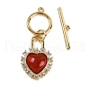 Natural Carnelian Toggle Clasps KK-P283-39G-2