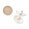 Clam Shell Pendants PALLOY-MZ00718-02-4
