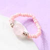 Natural Rose Quartz Stretch Rings RJEW-JR00255-03-1