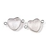 Natural Quartz Crystal Love Heart Pendants G-T138-205C-P-3