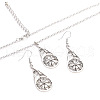 Bohemian Style Alloy Pendant Necklaces & Dangle Earrings Sets WG43411-09-2