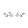 S925 Sterling Silver Star Stud Earrings LM4337-2-2