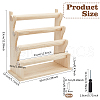 4-Tier Assembled Wood Bracelets/Bangles Display Riser Stands BDIS-WH0008-15-2