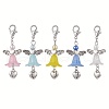 Angel Acrylic & Alloy Pendant Decoration HJEW-JM01022-S-1
