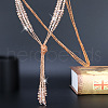 Simple Style Faceted Glass 3 Layer Lariat Necklaces FS-WG57B42-02-1