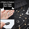 HOBBIESAY 2 Pairs 2 Colors Iron Snap Hair Clips OHAR-HY0001-01-3