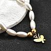 304 Stainless Steel Butterfly Charm Bracelets for Women BJEW-C098-08G-3