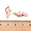 Brass Enamel Pendants KK-L237-027G-01-3