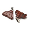 Natural Red Rainbow Jasper Pendants G-Z067-01P-03-3