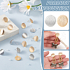 BENECREAT 32Pcs 2 Colors Brass Ear Stud Findings KK-BC0013-99-4