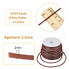 DICOSMETIC 40M 4 Colors Hollow Pipe PVC Tubular Synthetic Rubber Cord RCOR-DC0001-01-2