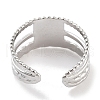 Non-Tarnish 304 Stainless Steel Open Cuff Rings RJEW-K273-10P-3