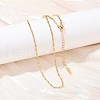 2MM Brass Link Chain Necklaces NJEW-L356-01G-1