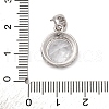925 Sterling Silver Pave Clear Cubic Zirconia Pendants STER-F063-01C-01-3