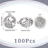 SUNNYCLUE 100Pcs Tibetan Style Zinc Alloy Earth Charms FIND-SC0006-31-2