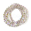 Electroplate Transparent Glass Beads Strands EGLA-U004-03A-HP05-2